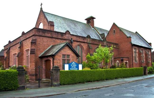St Andrew's church Crewe from Bedford Street