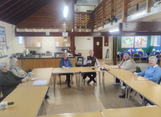 A meeting in All Saints Church Hall